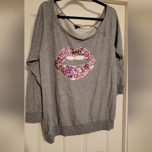 Torrid one side off shoulder sweatshirt
